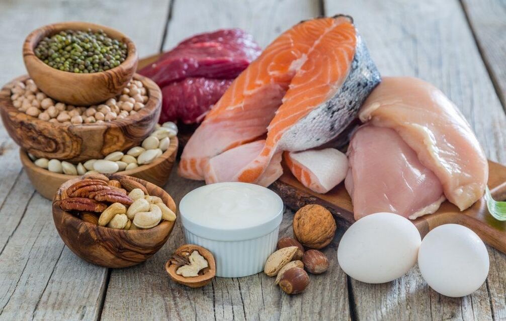 Prodotti con un alto contenuto di proteine ​​animali e vegetali