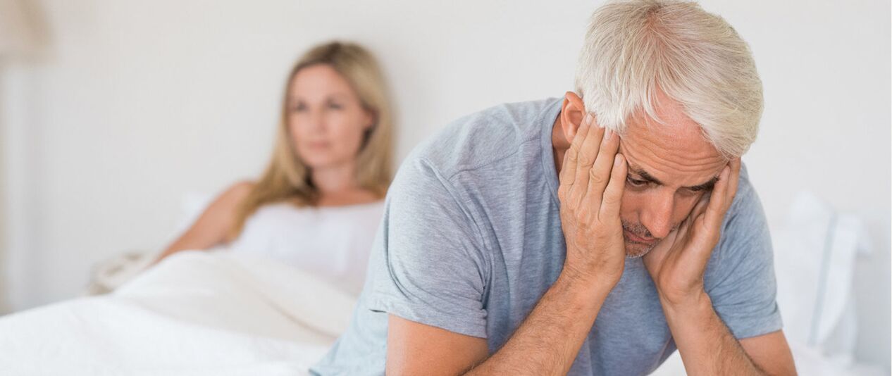 Disfunzione erettile in un uomo